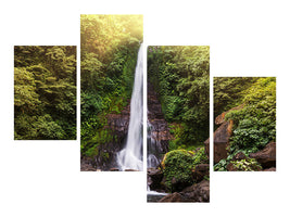 modern-4-piece-canvas-print-waterfall-bali