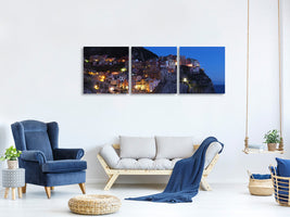 panoramic-3-piece-canvas-print-at-night-in-cinque