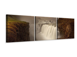 panoramic-3-piece-canvas-print-gullfoss-iii