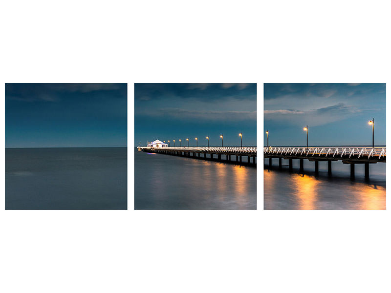 panoramic-3-piece-canvas-print-shorncliffe-pier-brisbane