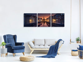 panoramic-3-piece-canvas-print-sunset-in-brugge