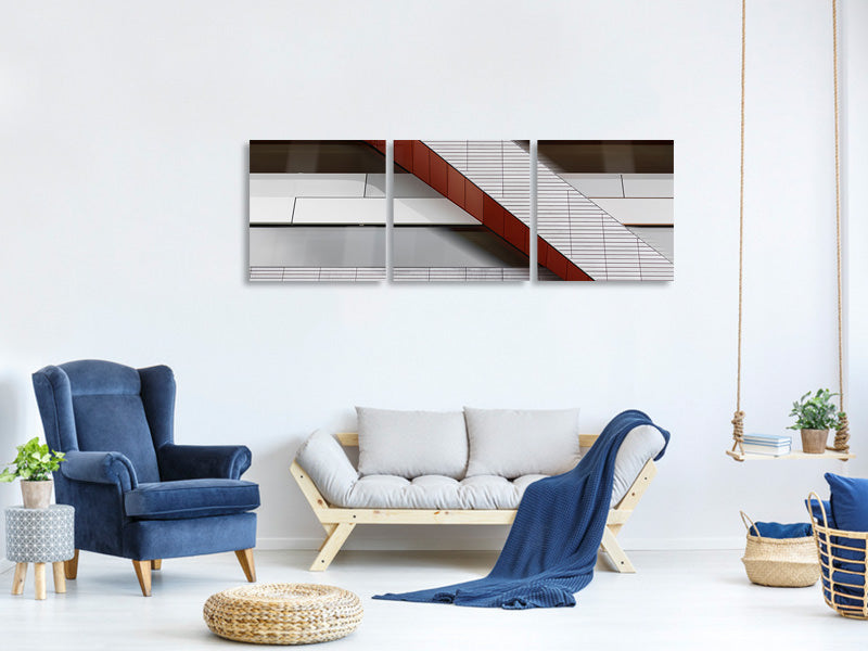 panoramic-3-piece-canvas-print-the-red-line