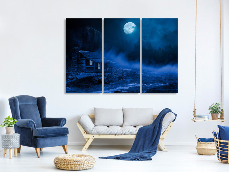 3-piece-canvas-print-at-night-in-the-woods