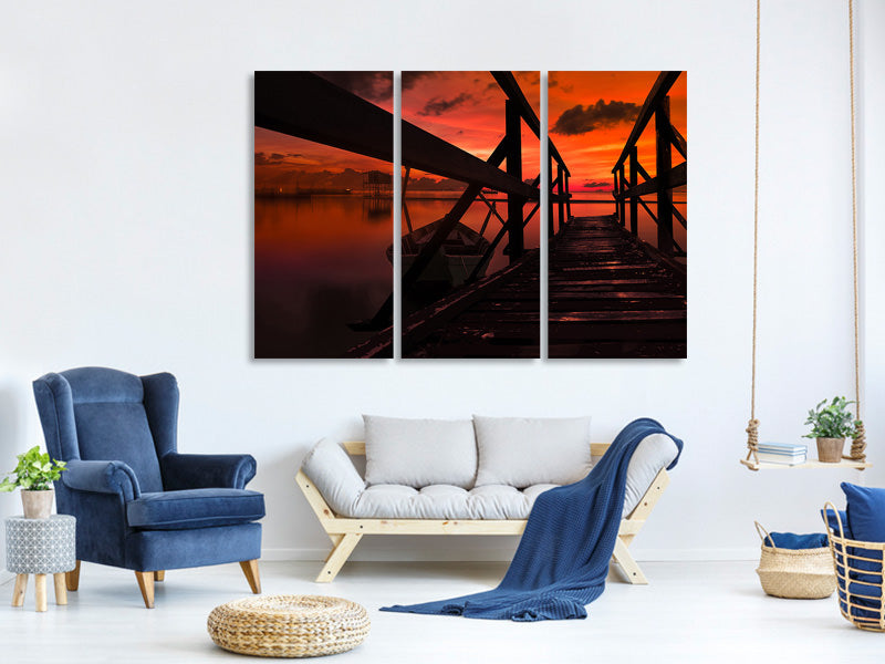 3-piece-canvas-print-beautiful-evening-mood-by-the-sea