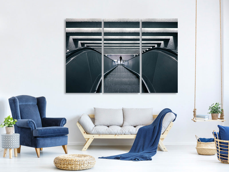 3-piece-canvas-print-escalator-downhill