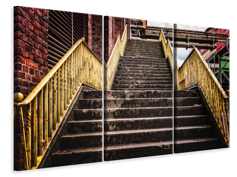 3-piece-canvas-print-factory-stairs