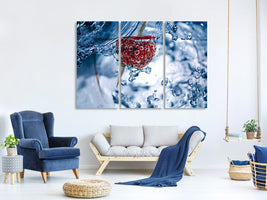 3-piece-canvas-print-raspberry-in-the-water