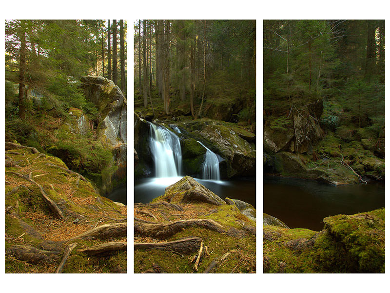 3-piece-canvas-print-small-waterfall-in-the-forest