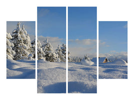 4-piece-canvas-print-beautiful-snow-landscape