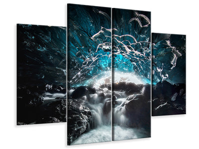 4-piece-canvas-print-blue-glacier-cave