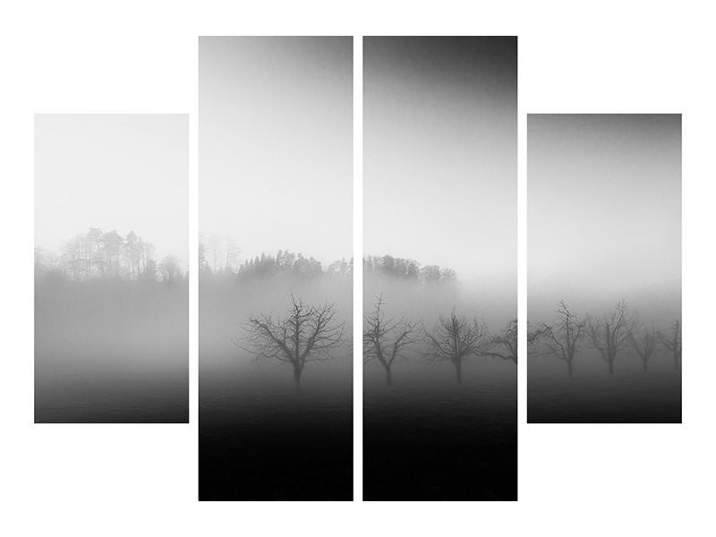 4-piece-canvas-print-eight-trees-in-the-mist