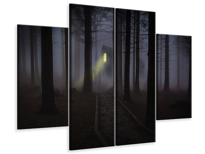 4-piece-canvas-print-fog-in-the-forest