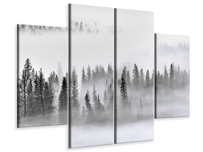 4-piece-canvas-print-foggy-forest