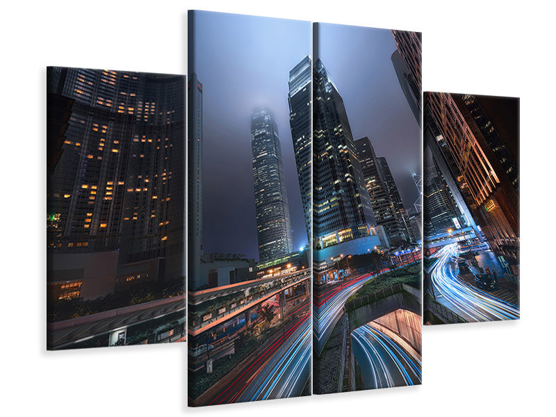 4-piece-canvas-print-hong-kong-city-lights