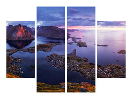 4-piece-canvas-print-lofoten-sunrise