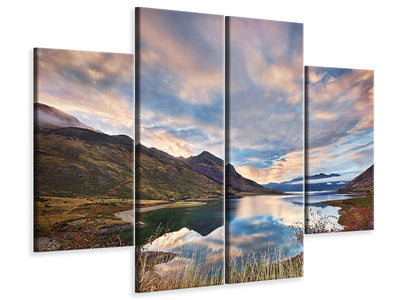 4-piece-canvas-print-morning-delight-at-lake-hawea