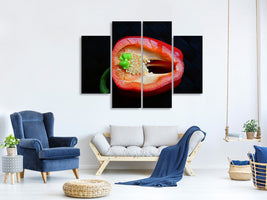 4-piece-canvas-print-red-pepper