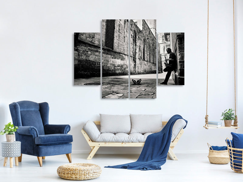 4-piece-canvas-print-silent-street