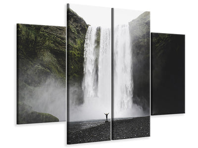 4-piece-canvas-print-spectacular-waterfall