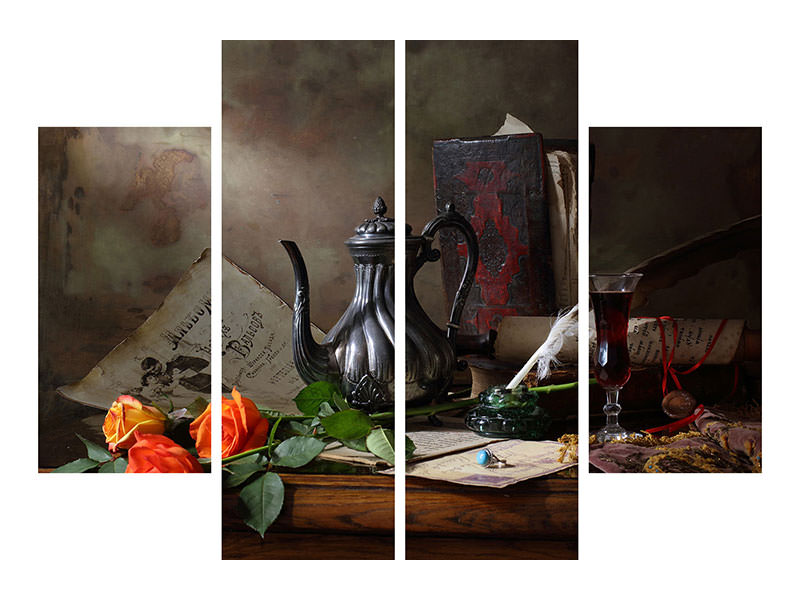 4-piece-canvas-print-still-life-with-teapot-and-roses