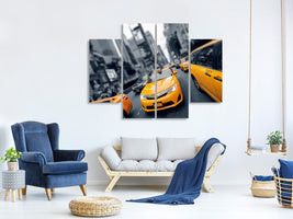 4-piece-canvas-print-taxi-in-nyc