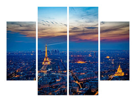 4-piece-canvas-print-the-eiffel-tower-in-france