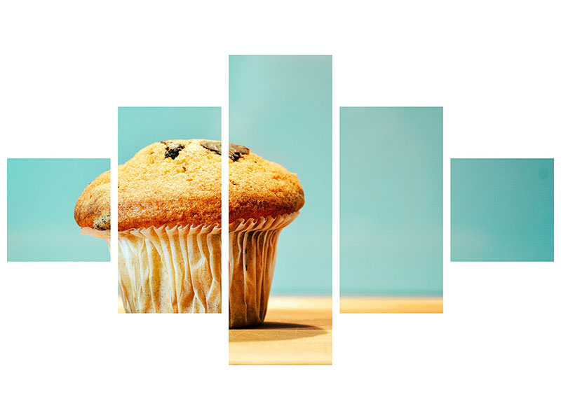 5-piece-canvas-print-a-muffin