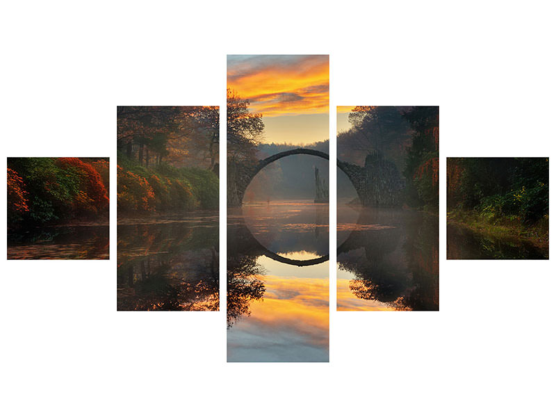 5-piece-canvas-print-autumn-garden