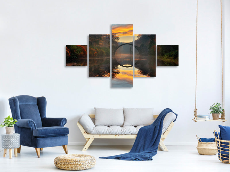 5-piece-canvas-print-autumn-garden