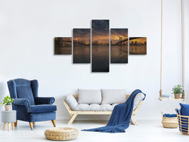 5-piece-canvas-print-between-bridges