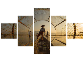 5-piece-canvas-print-inle-fisherman