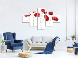 5-piece-canvas-print-ladybird-poppies