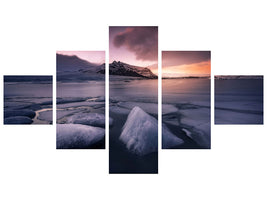 5-piece-canvas-print-last-lights-on-fjallsarlon