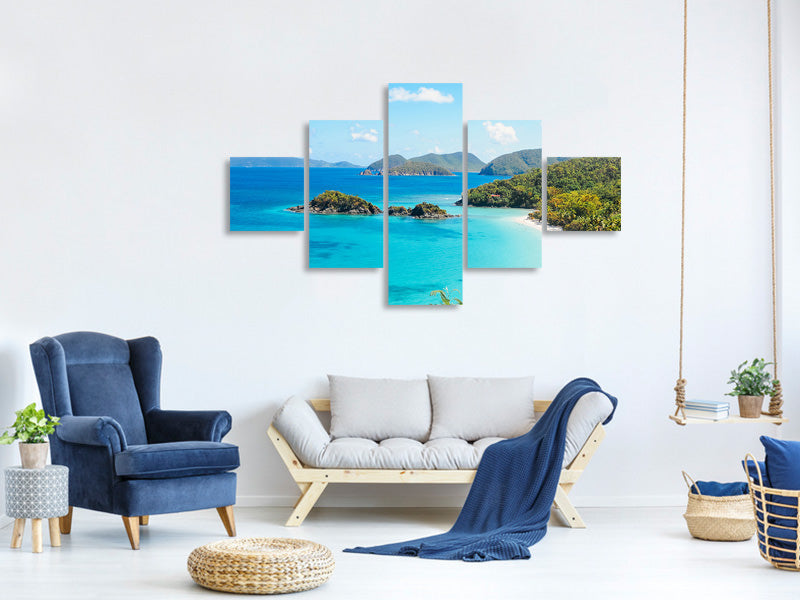 5-piece-canvas-print-my-favorite-place-on-the-beach