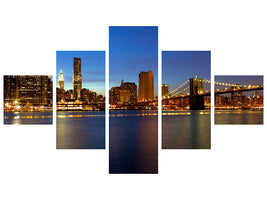 5-piece-canvas-print-skyline-manhattan-in-sea-of-lights