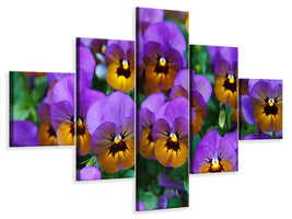 5-piece-canvas-print-the-pansies