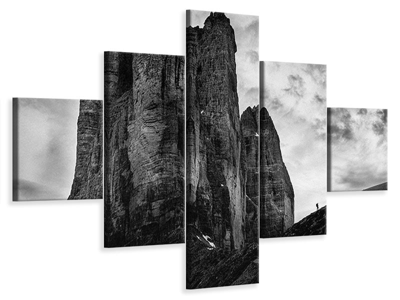 5-piece-canvas-print-tre-cime-tear-of-snow