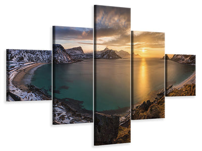panoramic-canvas-print-the-seagulls-and-the-sea-at-sunrise