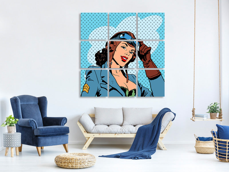 9-piece-canvas-print-pop-art-pilot