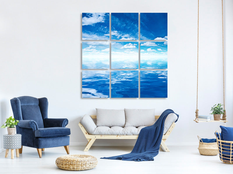 9-piece-canvas-print-sky-and-water