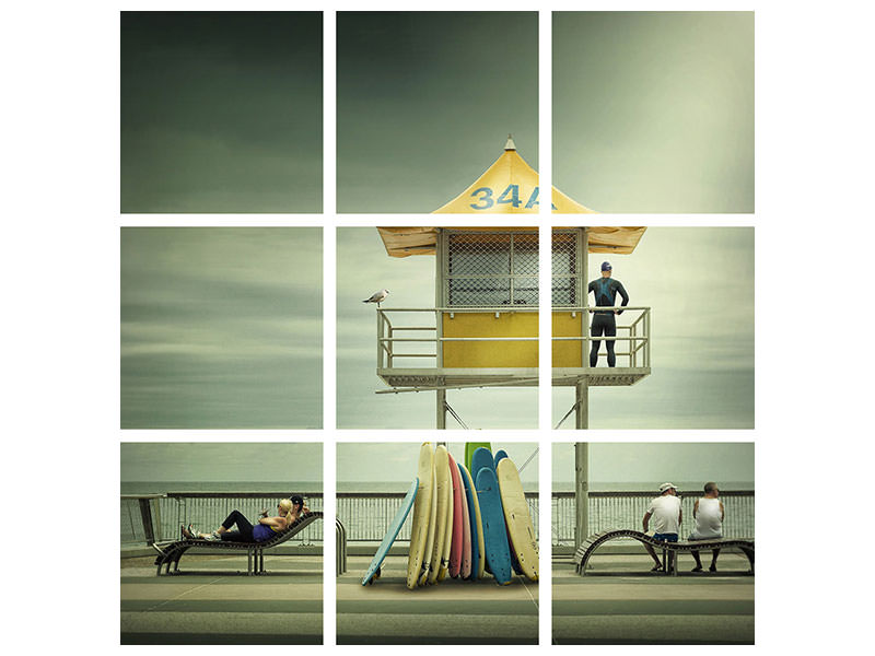 9-piece-canvas-print-the-life-guard