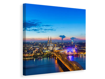 Skyline de Düsseldorf, Allemagne, paysage urbain, peinture Skyline de Düsseldorf, Allemagne, paysage urbain, peinture