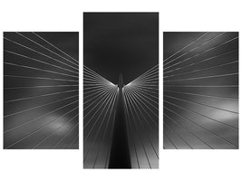 modern-3-piece-canvas-print-angel-in-black-and-white