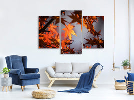 modern-3-piece-canvas-print-maple-leaves-in-autumn