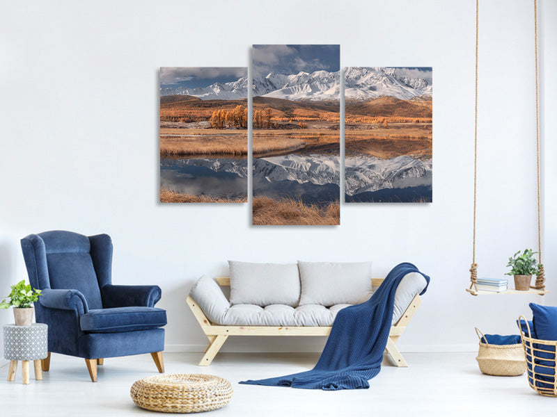 modern-3-piece-canvas-print-mirror-for-mountains-iii