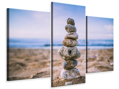 modern-3-piece-canvas-print-stone-pile-on-the-beach