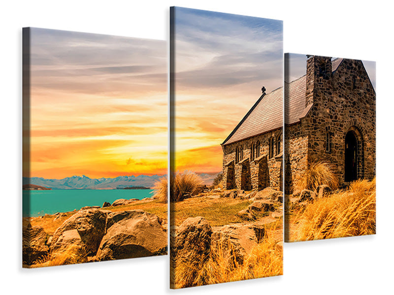 modern-3-piece-canvas-print-the-little-church