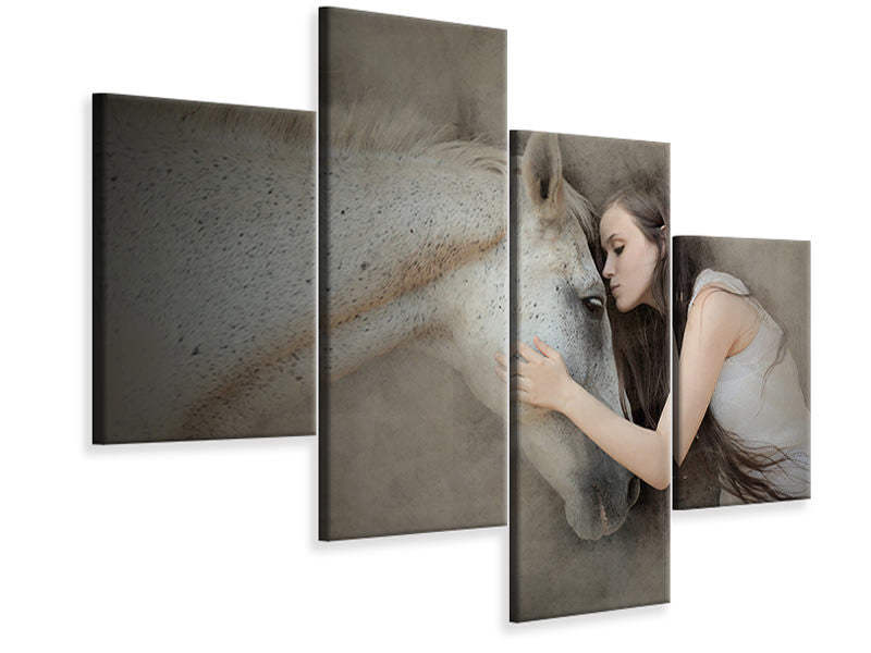 modern-4-piece-canvas-print-a-kiss