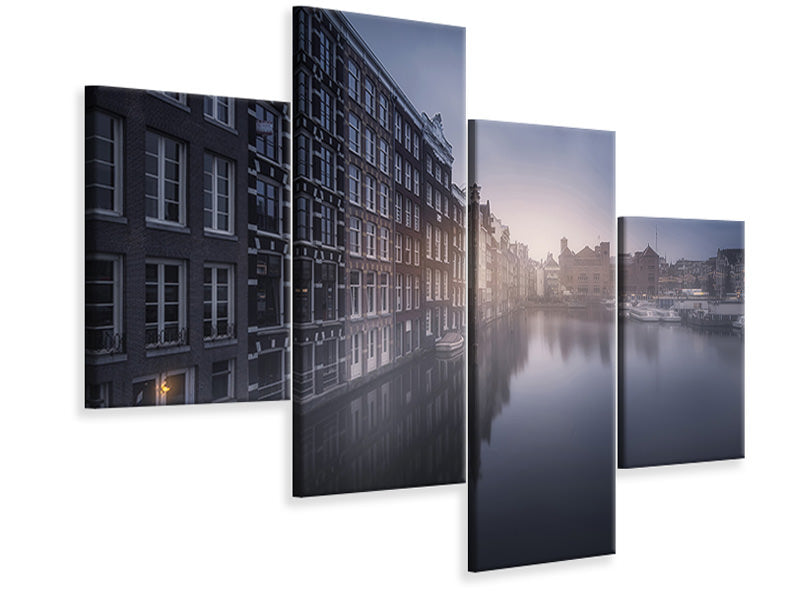 modern-4-piece-canvas-print-amsterdam-morning-iii