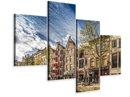 modern-4-piece-canvas-print-at-the-canal